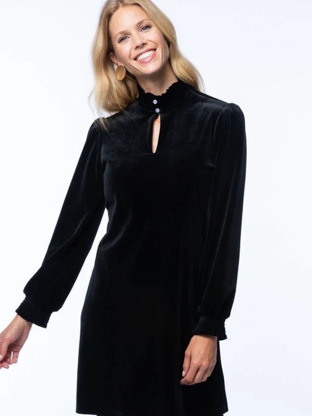 Tyler Boe MIA Velvet Long Sleeve Shift Dress